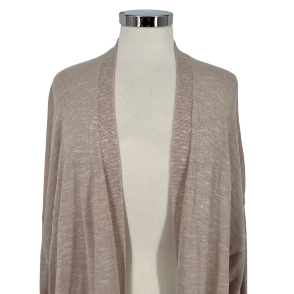 Nine West Open Front Cardigan Beige Lightweight Knit Size 1X - Picture 2 of 11